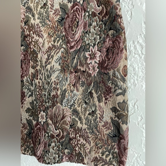 EXPRESS Vintage 90s Tapestry Floral Bodycon Pencil Skirt - Picture 3 of 5